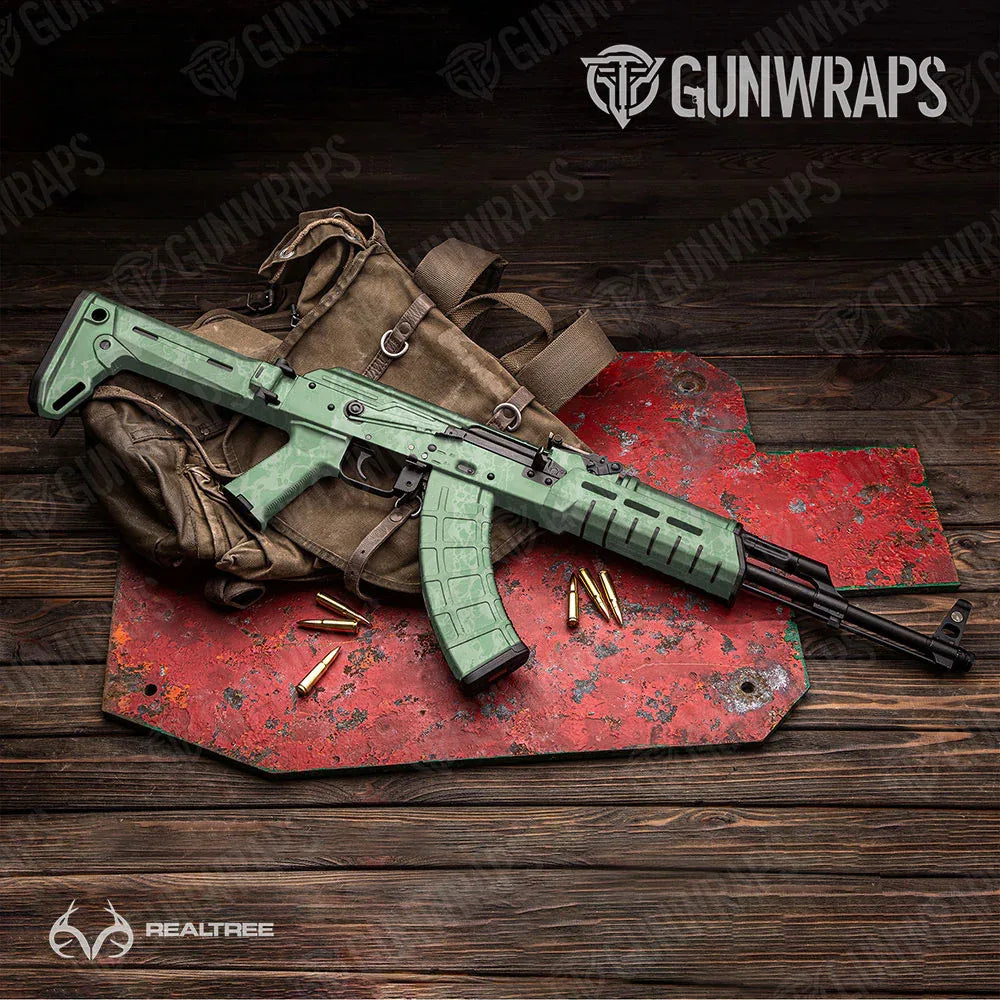 Realtree WAV3 Lime Green AK-47 Gun Skin Vinyl Wraps