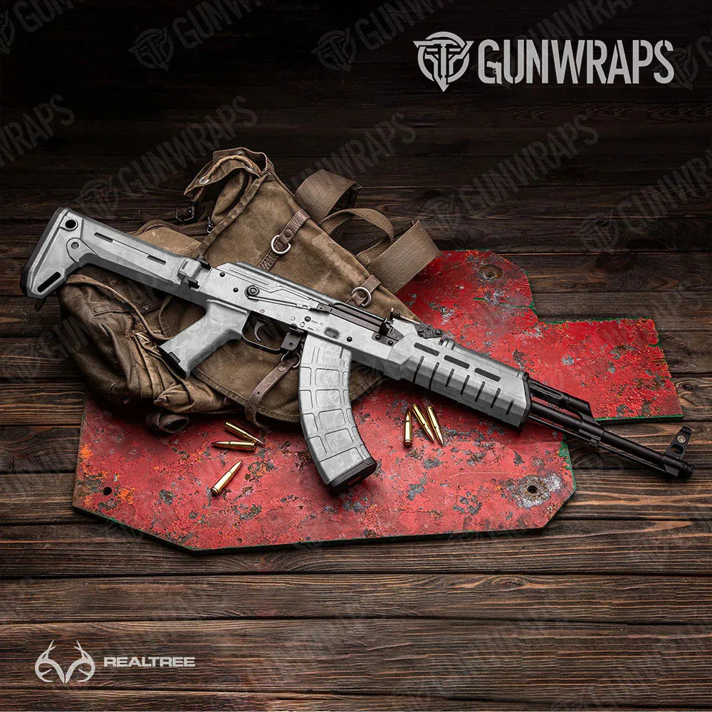 Realtree WAV3 White AK-47 Gun Skin Vinyl Wraps