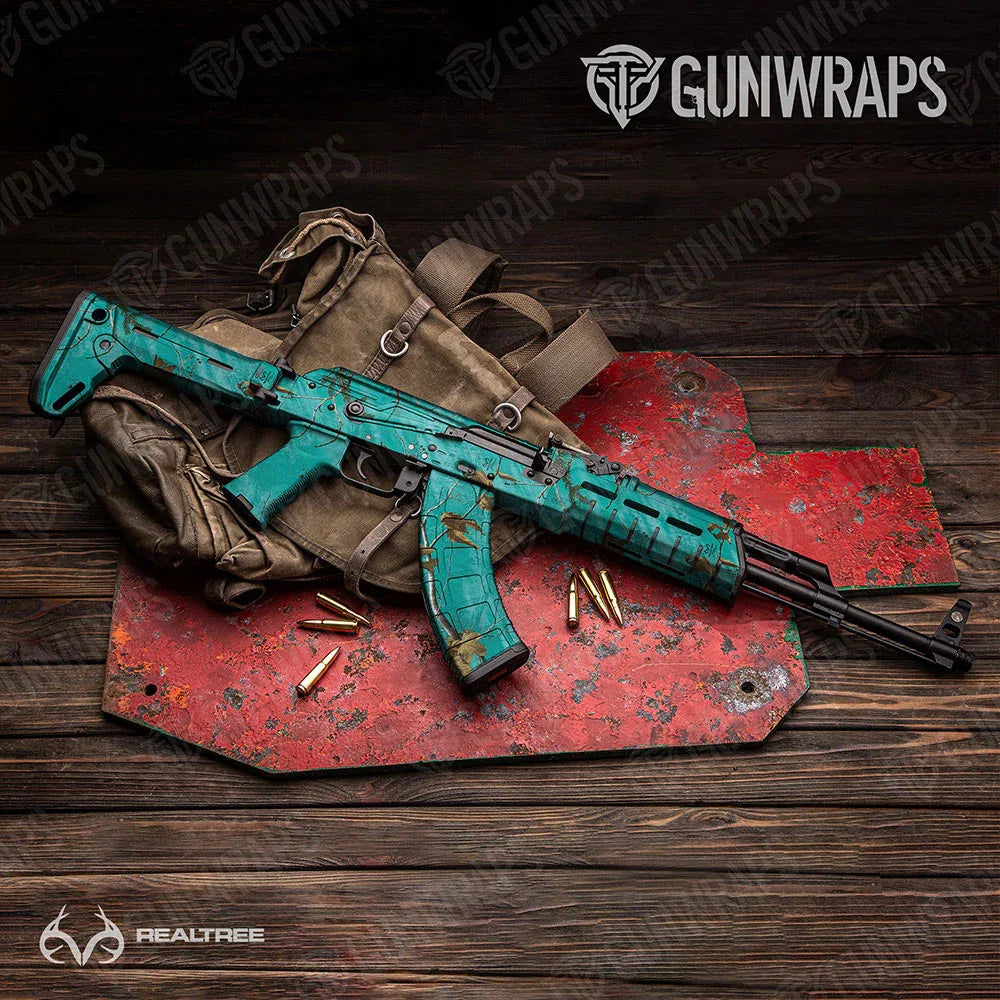 Realtree XTRA Colors Tiffany Blue AK-47 Gun Skin Vinyl Wraps