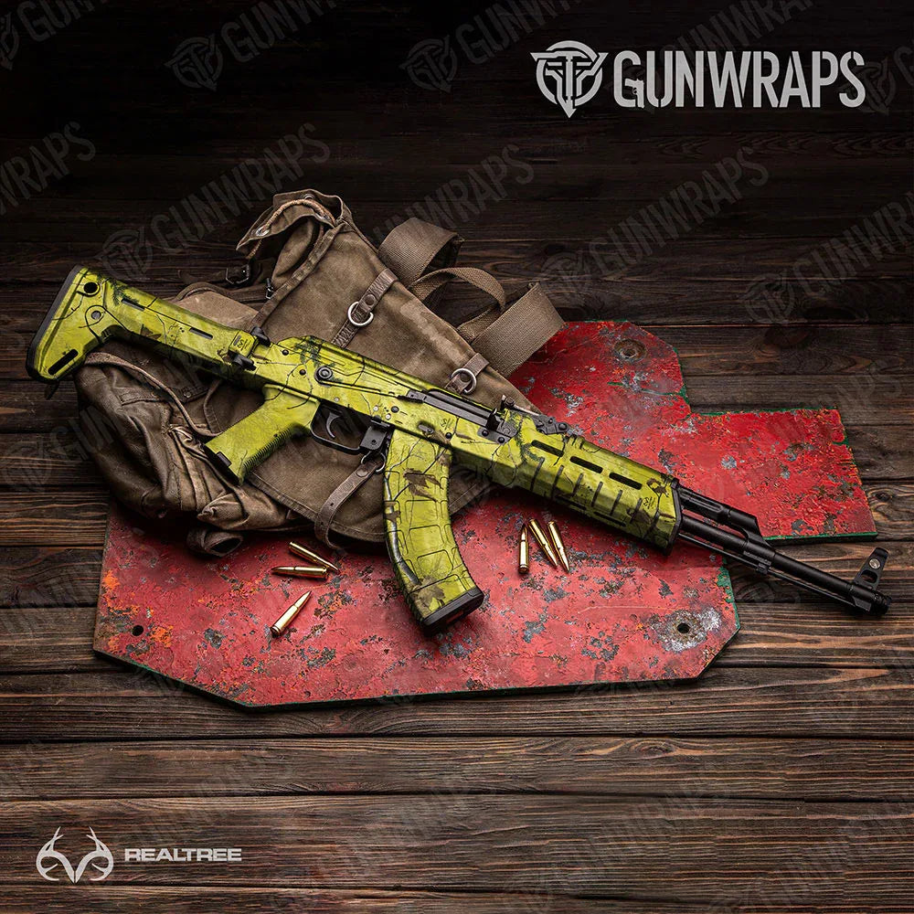 Realtree XTRA Colors Yellow AK-47 Gun Skin Vinyl Wraps