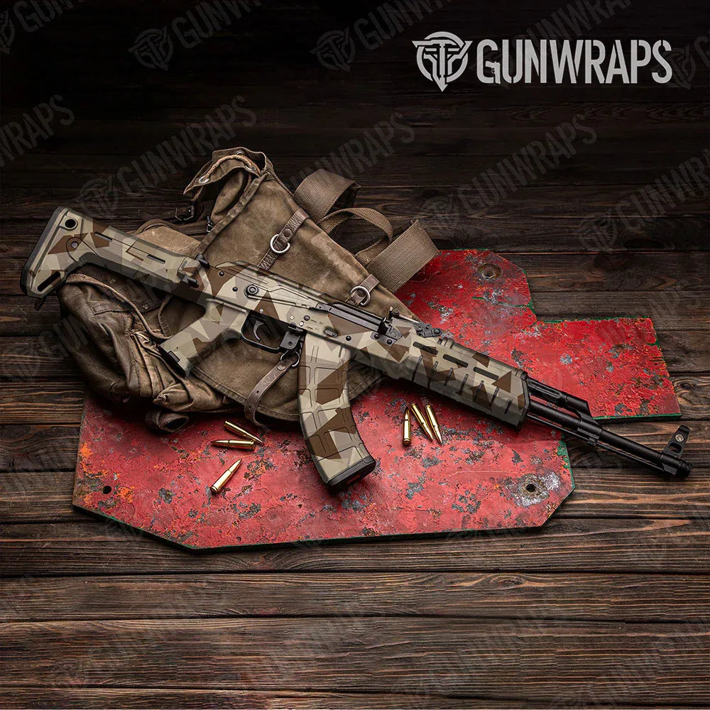Shattered Desert AK-47 Gun Skin Vinyl Wraps
