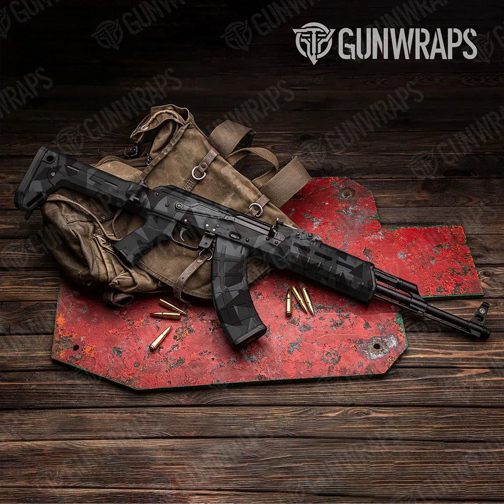 Shattered Elite Black AK-47 Gun Skin Vinyl Wraps