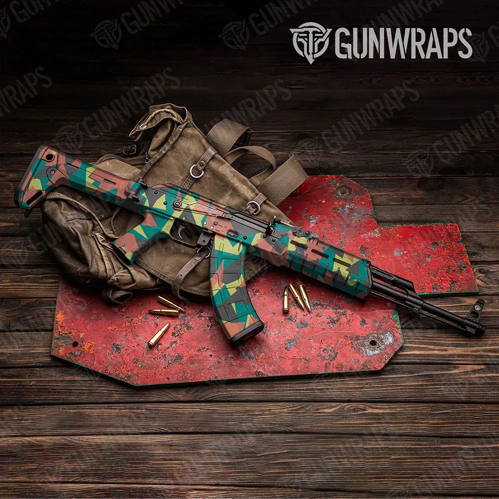Shattered Fiesta AK-47 Gun Skin Vinyl Wraps