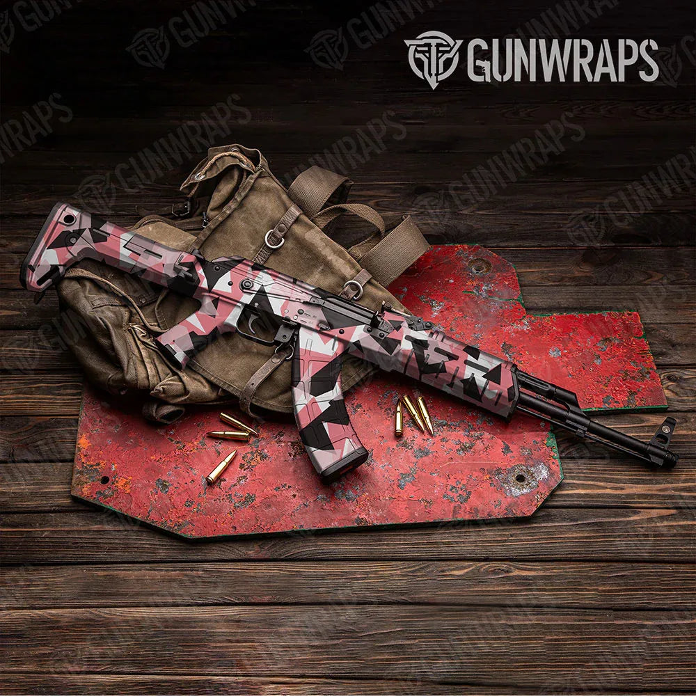 Shattered Pink AK-47 Gun Skin Vinyl Wraps