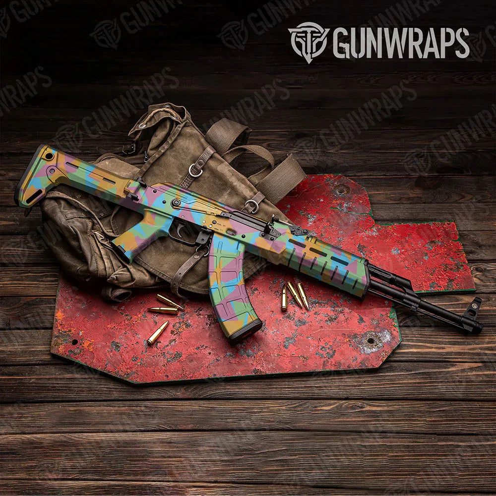 Shattered Sherbert AK-47 Gun Skin Vinyl Wraps