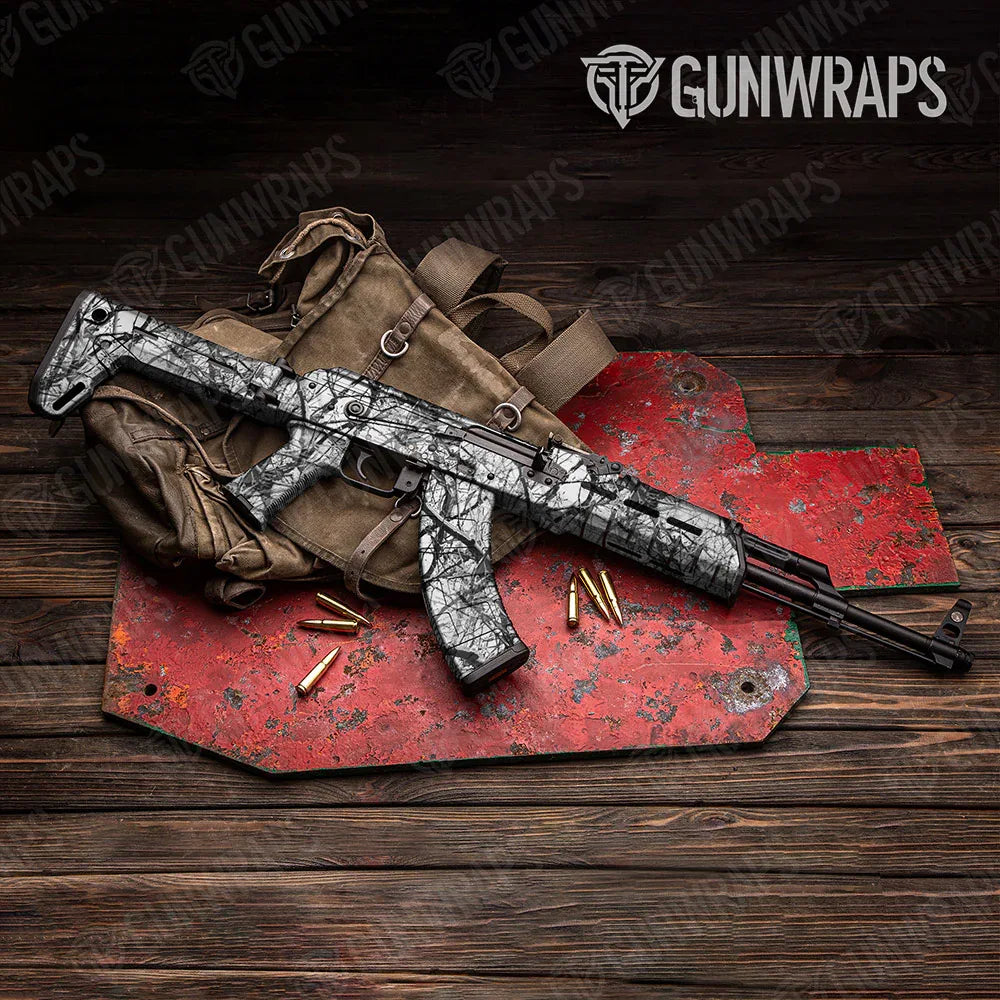 Substrate Snow Stalker AK-47 Gun Skin Vinyl Wraps