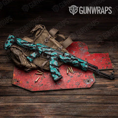 Vietnam Tiger Stripe Tiffany Blue Tiger AK-47 Gun Skin Vinyl Wraps