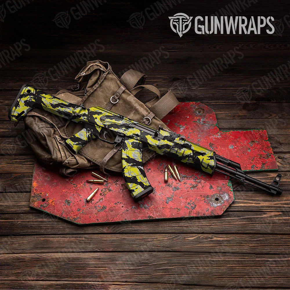 Vietnam Tiger Stripe Yellow Tiger AK-47 Gun Skin Vinyl Wraps