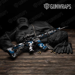 Classic Blue Tiger AR-15 Gun Skin Vinyl Wraps