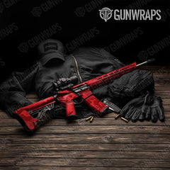 Classic Elite Red AR-15 Gun Skin Vinyl Wraps