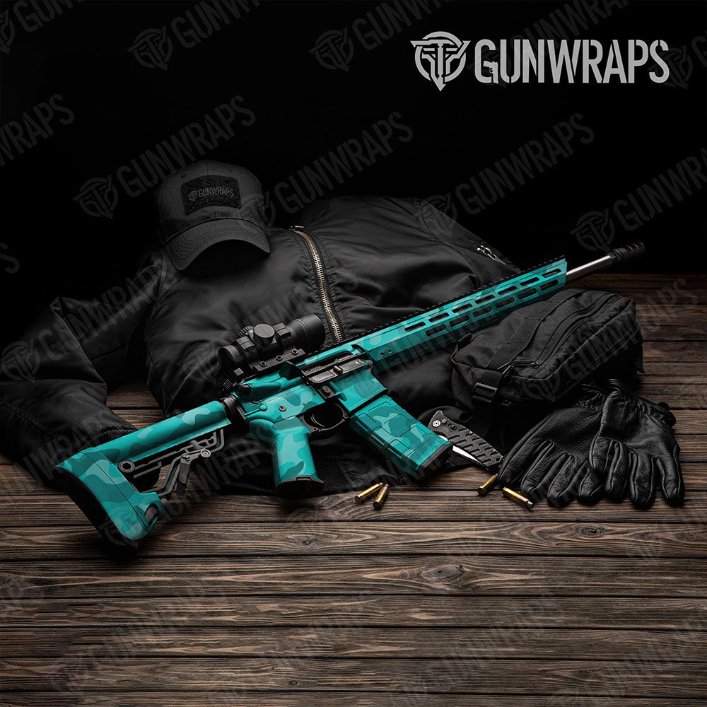 Classic Elite Tiffany Blue AR-15 Gun Skin Vinyl Wraps