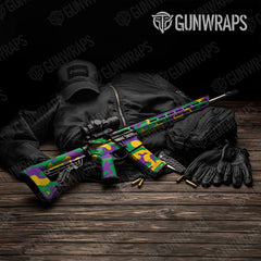 Classic Mardi Gras AR-15 Gun Skin Vinyl Wraps
