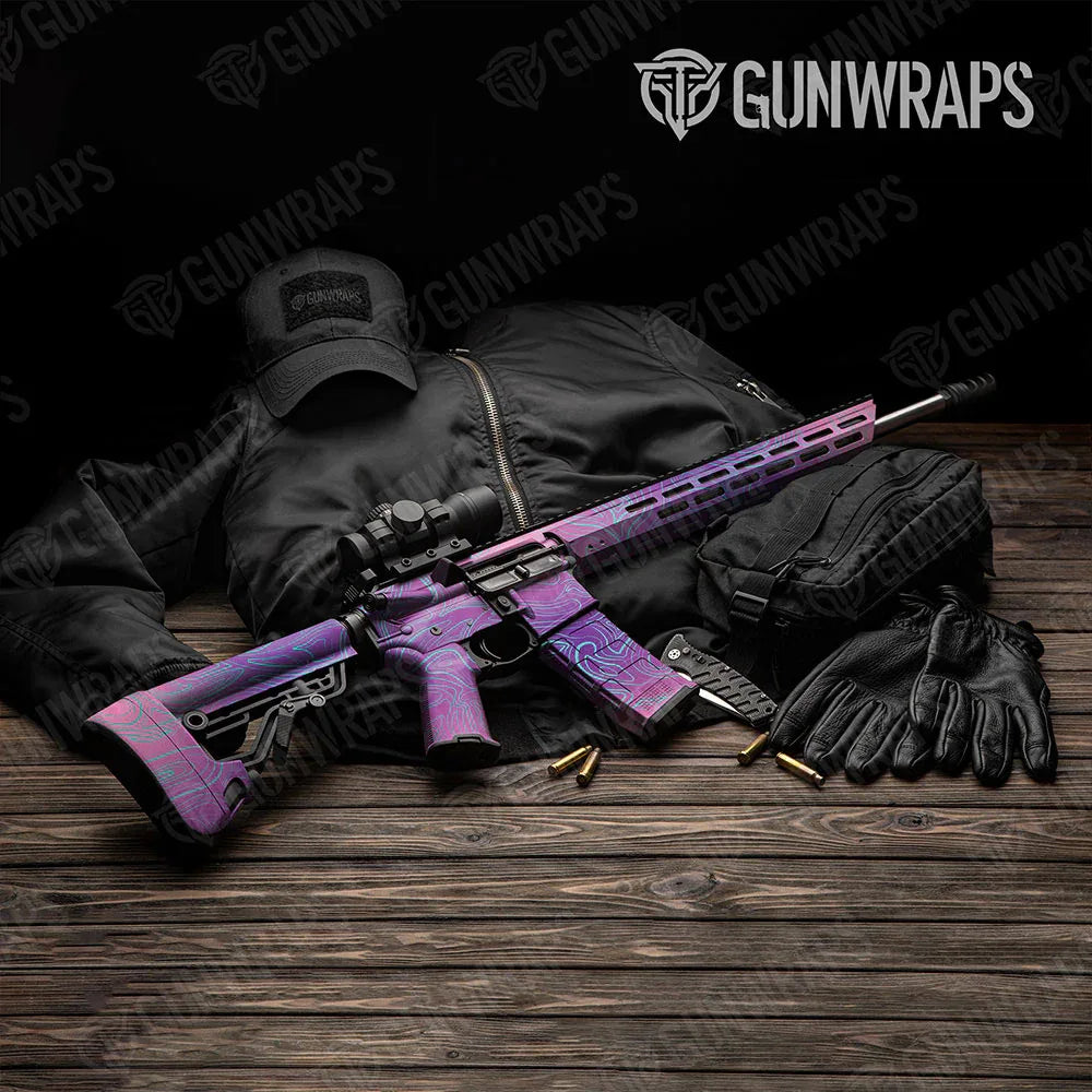 Damascus Aurora AR-15 Gun Skin Vinyl Wraps