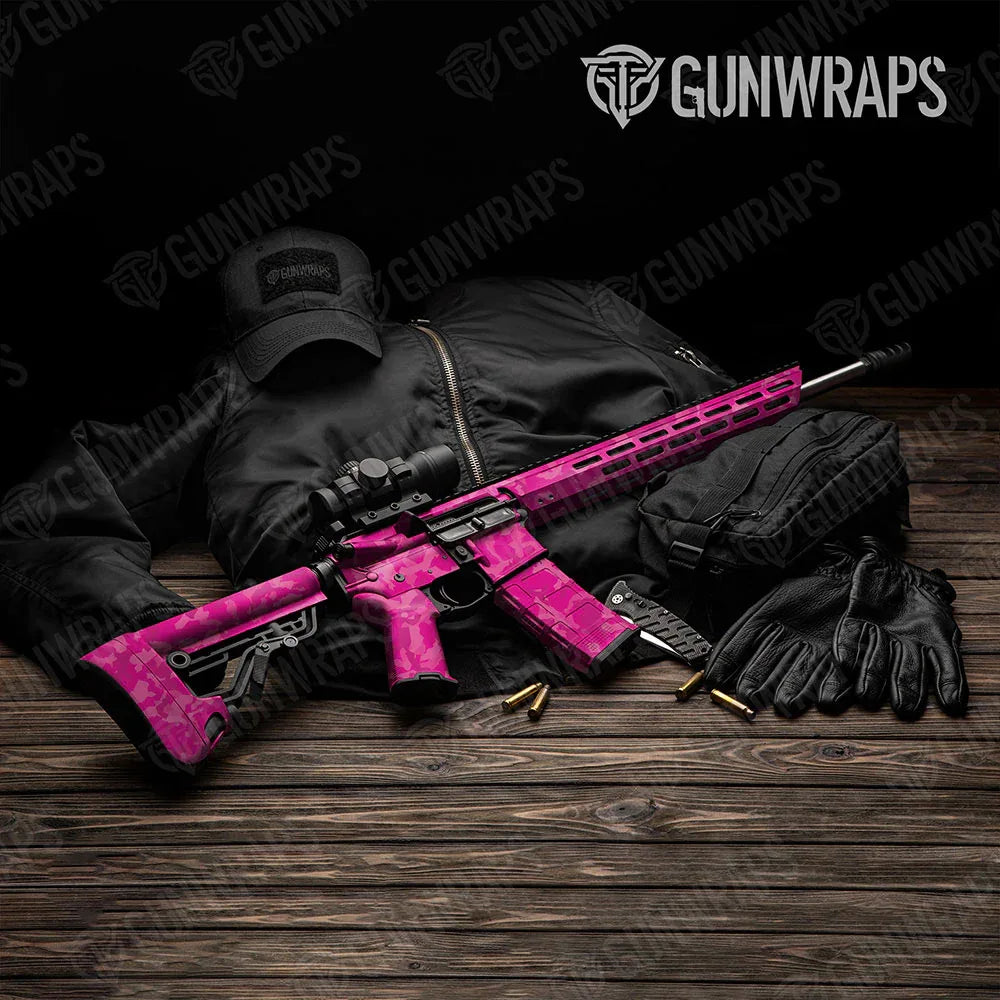 Erratic Elite Magenta AR-15 Gun Skin Vinyl Wraps