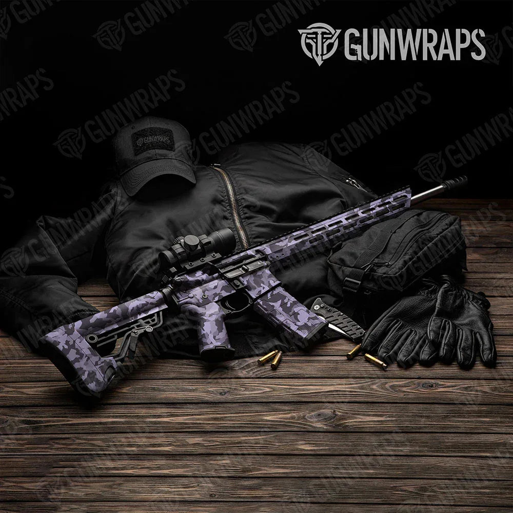 Erratic Lilac AR-15 Gun Skin Vinyl Wraps