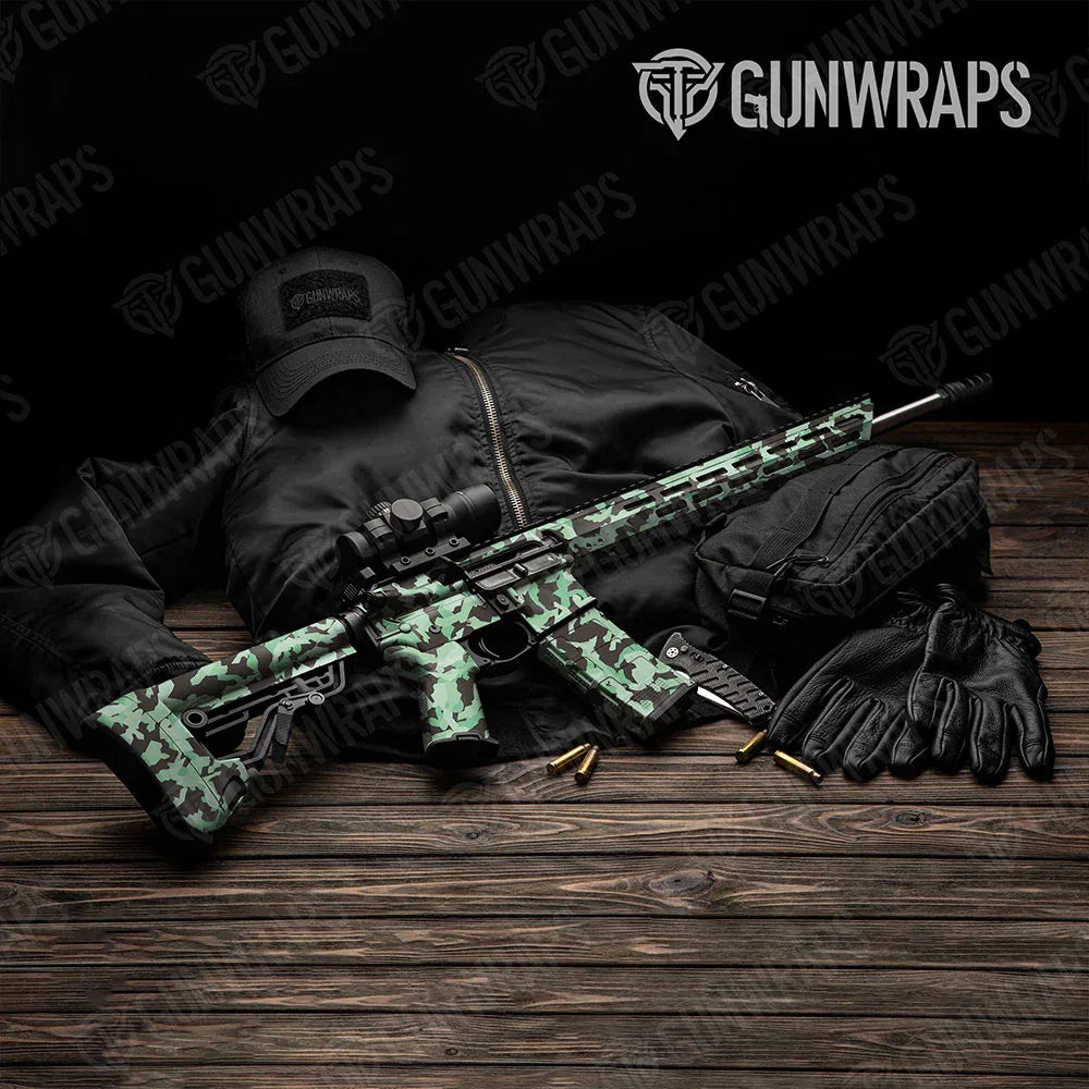 Erratic Mint Chocolate Chip AR-15 Gun Skin Vinyl Wraps