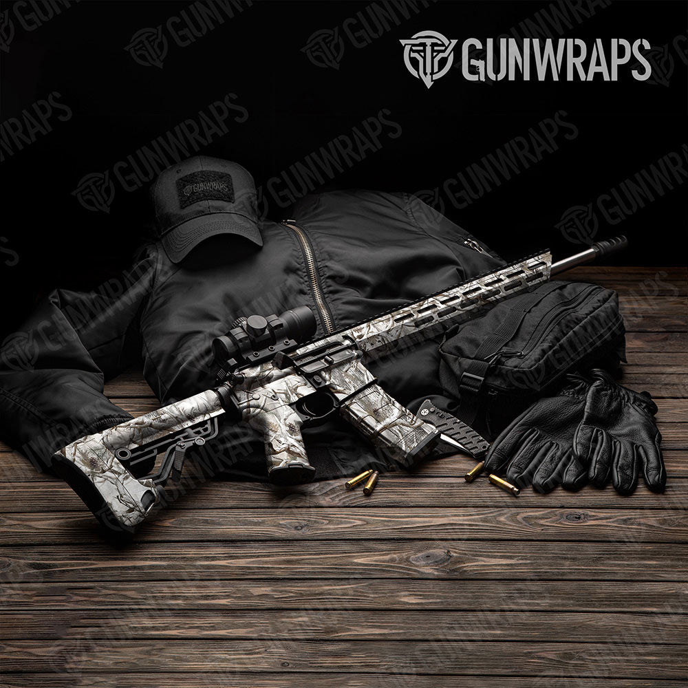 Nature Lifeless Snow Woods Buck Skull AR-15 Gun Skin Vinyl Wraps
