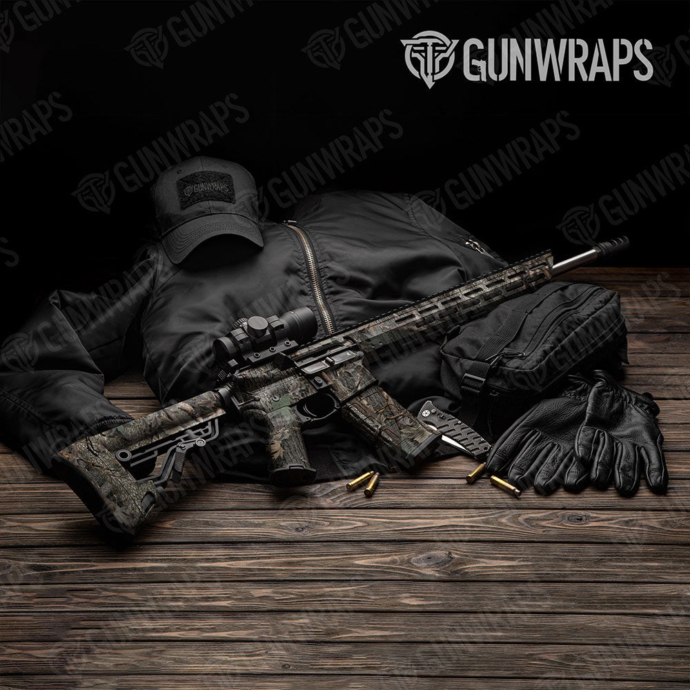 Nature Mossy Woodland AR-15 Gun Skin Vinyl Wraps