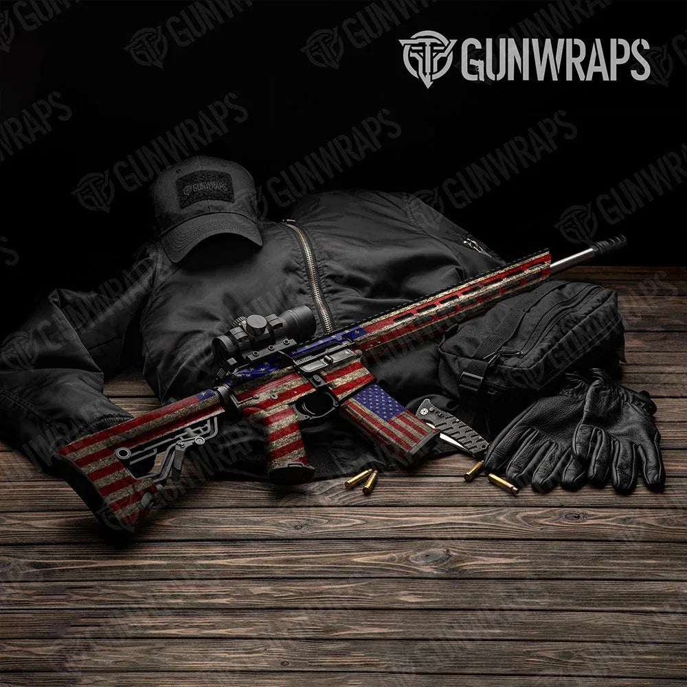 Patriotic AR-15 Gun Skin Vinyl Wraps | CamoWraps – Camo Wraps
