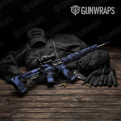 Ragged Blue Midnight AR-15 Gun Skin Vinyl Wraps