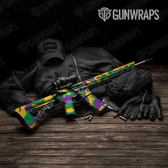 Ragged Mardi Gras AR-15 Gun Skin Vinyl Wraps