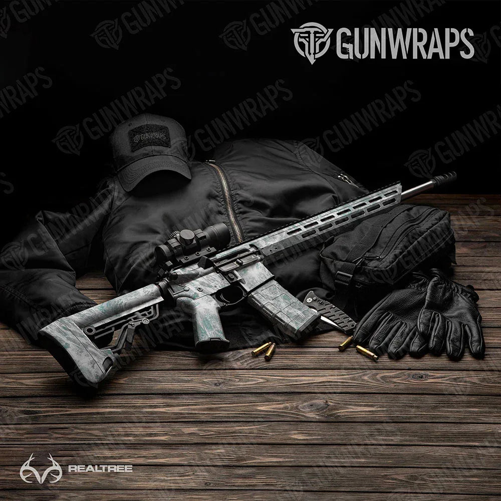 Realtree Aspect Arctic AR-15 Gun Skin Vinyl Wraps