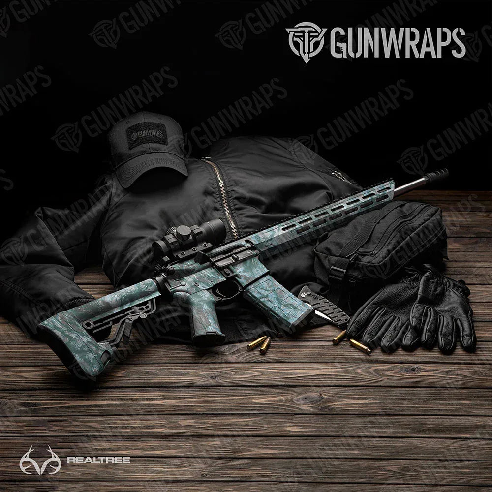 Realtree Aspect Glacier AR-15 Gun Skin Vinyl Wraps