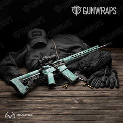 Realtree Aspect Teal Waters AR-15 Gun Skin Vinyl Wraps