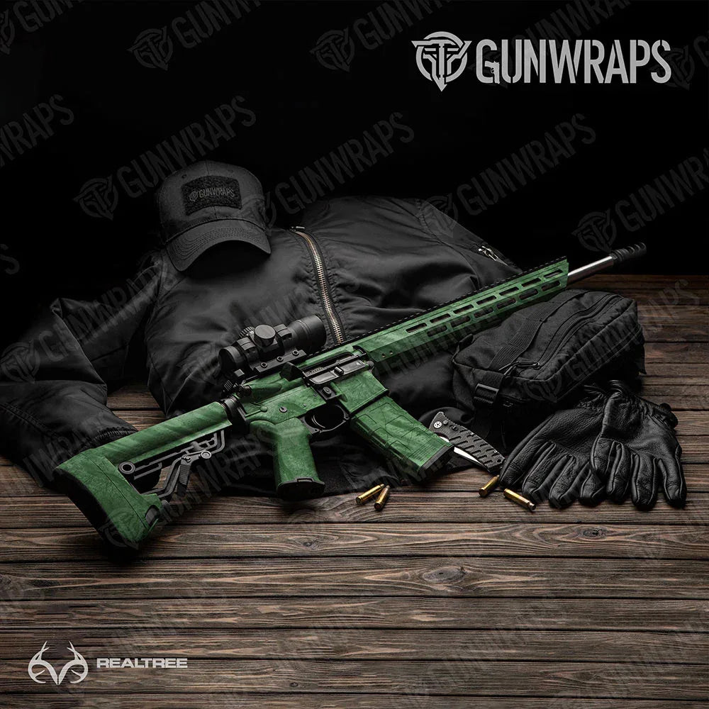 Realtree Fishing Green AR-15 Gun Skin Vinyl Wraps