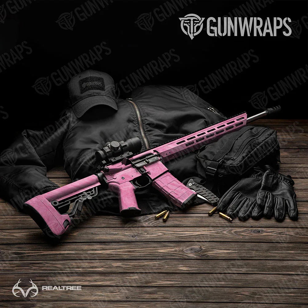 Realtree Fishing Pink AR-15 Gun Skin Vinyl Wraps