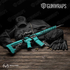 Realtree Fishing Tiffany Blue AR-15 Gun Skin Vinyl Wraps