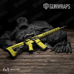Realtree Fishing Yellow AR-15 Gun Skin Vinyl Wraps