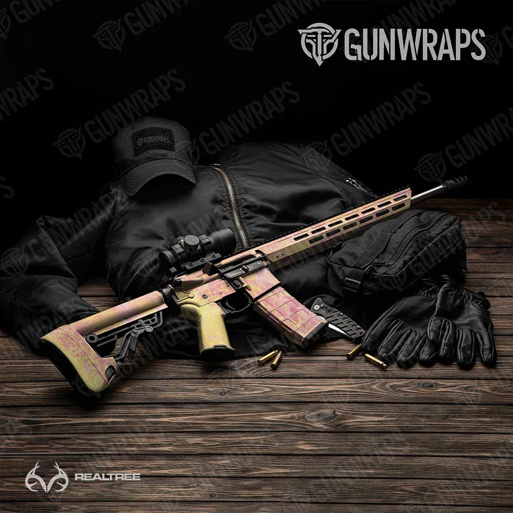 Realtree WAV3 Strawberry Lemonade AR-15 Gun Skin Vinyl Wraps