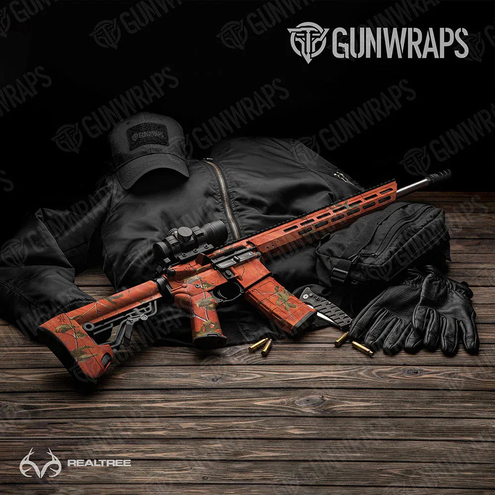 Realtree XTRA Colors Orange AR-15 Gun Skin Vinyl Wraps