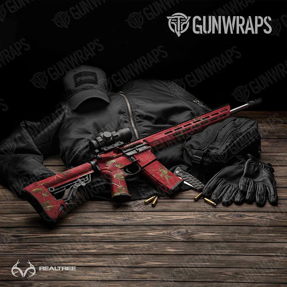 Realtree XTRA Colors Red AR-15 Gun Skin Vinyl Wraps