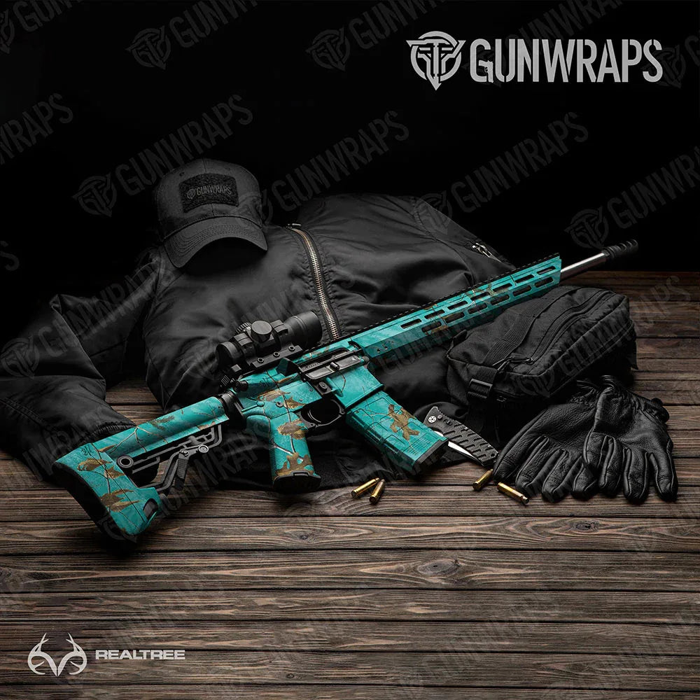 Realtree XTRA Colors Tiffany Blue AR-15 Gun Skin Vinyl Wraps