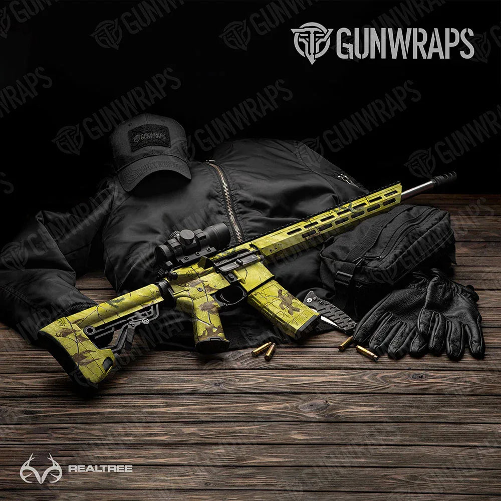 Realtree XTRA Colors Yellow AR-15 Gun Skin Vinyl Wraps