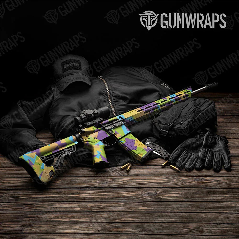 Shattered Carnival AR-15 Gun Skin Vinyl Wraps