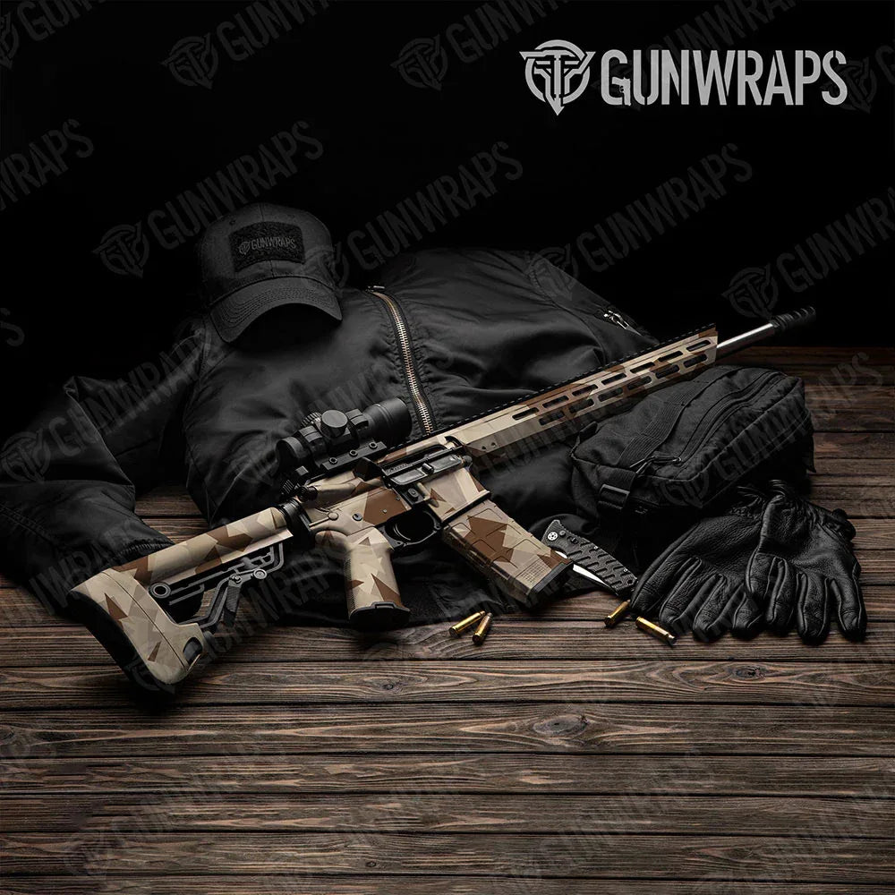 Shattered Desert AR-15 Gun Skin Vinyl Wraps
