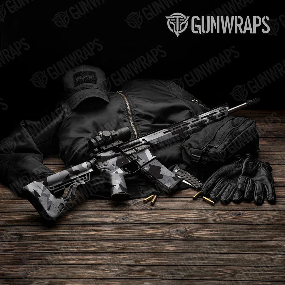 Shattered Urban Night AR-15 Gun Skin Vinyl Wraps