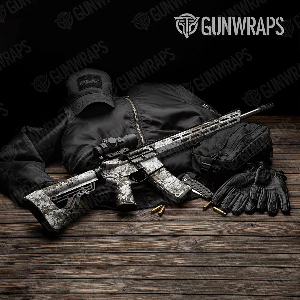 Substrate Snowfall AR-15 Gun Skin Vinyl Wraps