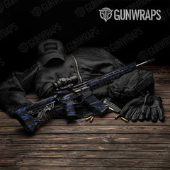 Vietnam Tiger Stripe Blue Midnight AR-15 Gun Skin Vinyl Wraps