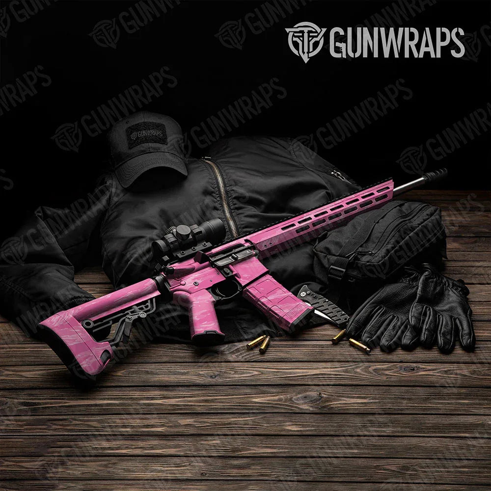 Vietnam Tiger Stripe Elite Pink AR-15 Gun Skin Vinyl Wraps