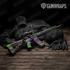 Vietnam Tiger Stripe Mardi Gras AR-15 Gun Skin Vinyl Wraps