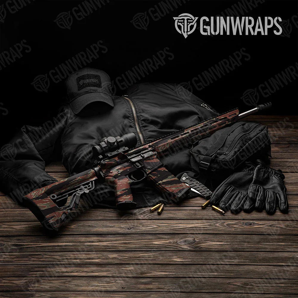 Vietnam Tiger Stripe Militant Copper AR-15 Gun Skin Vinyl Wraps