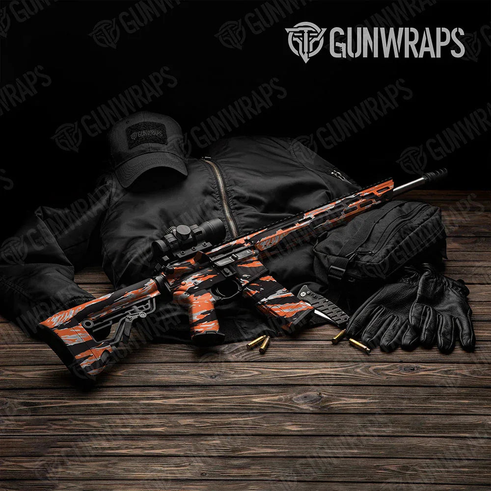 Vietnam Tiger Stripe Orange Tiger AR-15 Gun Skin Vinyl Wraps