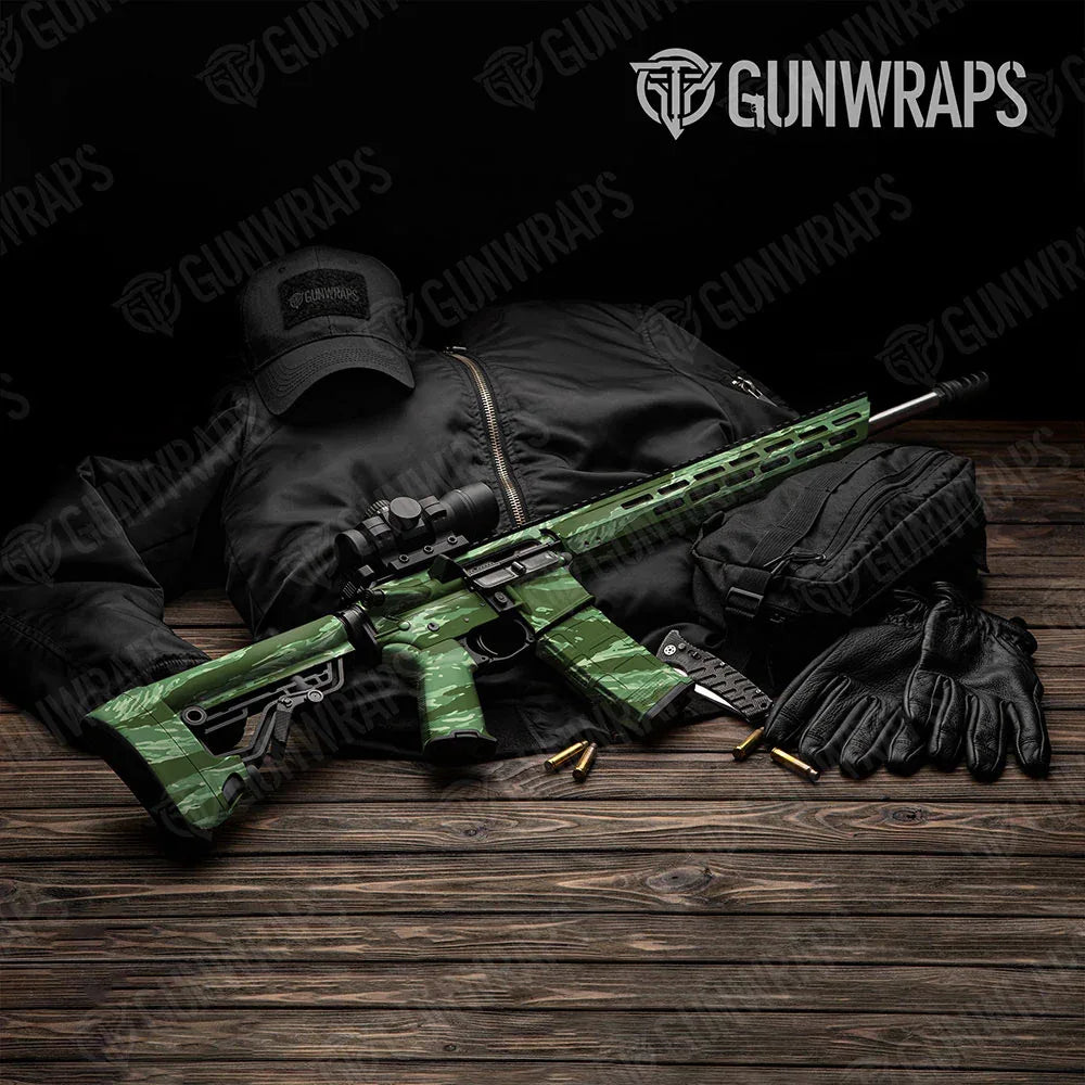 Vietnam Tiger Stripe Pistachio AR-15 Gun Skin Vinyl Wraps