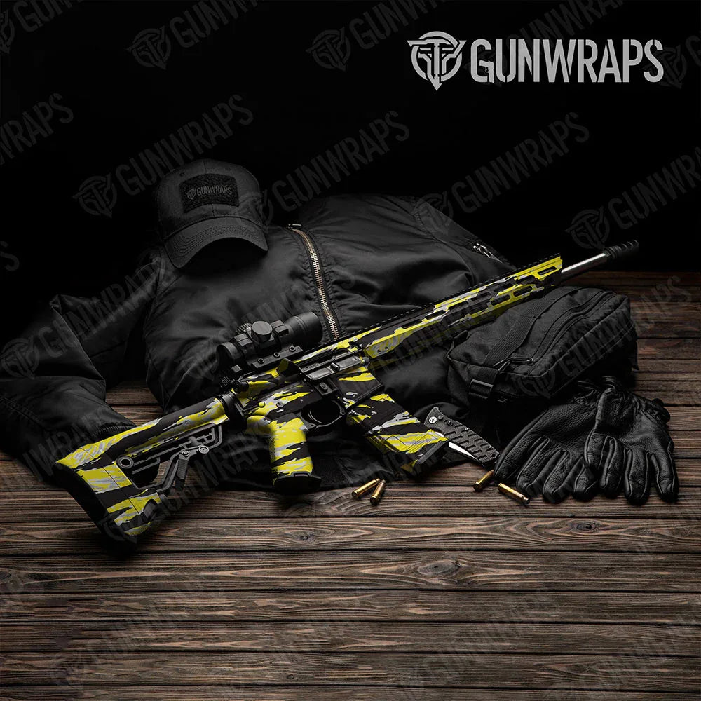 Vietnam Tiger Stripe Yellow Tiger AR-15 Gun Skin Vinyl Wraps