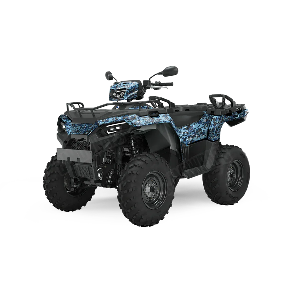 Digital Baby Blue ATV Wraps