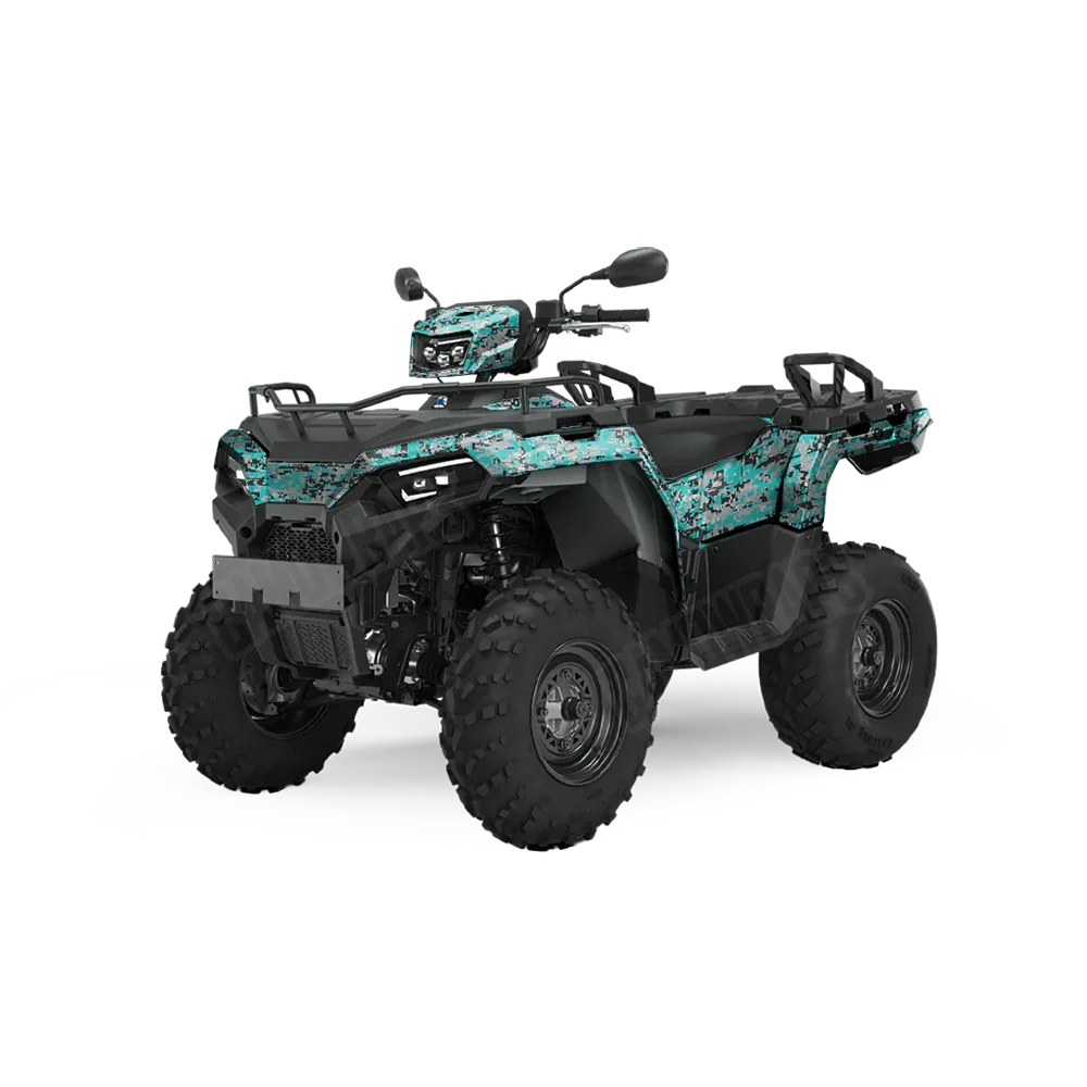 Digital Tiffany Blue Tiger ATV Wraps
